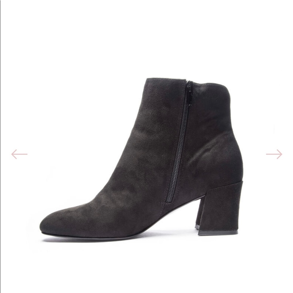 black suede booties